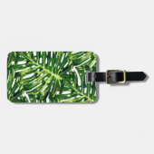 Tropical Monstera Blätter Gepäckanhänger (Vorderseite horizontal)