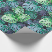 Tropical Monstera Blätter Geschenkpapier (Ecke)