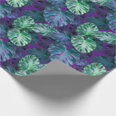 Tropical Monstera Blätter Geschenkpapier (Ecke)