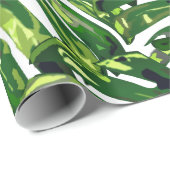 Tropical Monstera Blätter Geschenkpapier (Rolleneckpunkt)