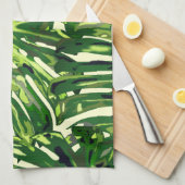 Tropical Monstera Blätter Geschirrtuch (Viertel Falte)