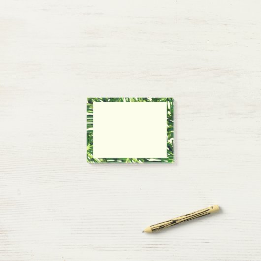 Tropical Monstera Blätter - Grünflächen Post-it Klebezettel (Auf Schreibtisch)