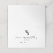 Tropical Monstera Blätter Grunge Illustration Gree Platzkarte (Außenseite Aufgefaltet)