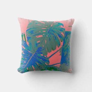 Tropical Monstera Blätter Kissen