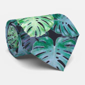 Tropical Monstera Blätter Krawatte (Gerollt)