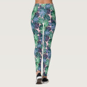 Tropical Monstera Blätter Leggings (Rückseite)