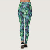 Tropical Monstera Blätter Leggings (Rückseite)