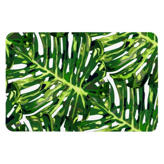 Tropical Monstera Blätter Magnet (Horizontal)