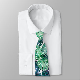 Tropical Monstera Blätter Neck Tie Krawatte