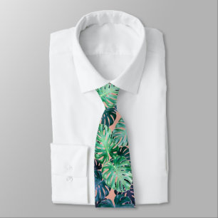 Tropical Monstera Blätter Neck Tie Krawatte
