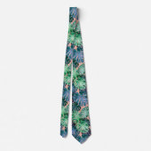 Tropical Monstera Blätter Neck Tie Krawatte (Rückseite)