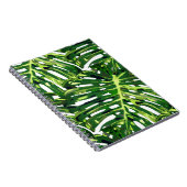 Tropical Monstera Blätter Notebook - Grün Notizblock (Rechte Seite)