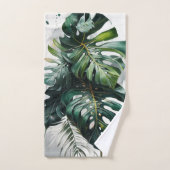 Tropical Monstera Blätter Pattern Badetuch Badhandtuch Set (Handtuch)