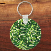 Tropical Monstera Blätter Schlüsselanhänger (Vorderseite)