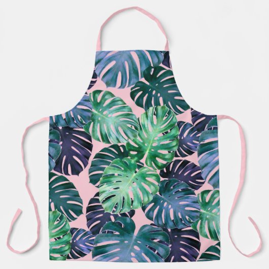 Tropical Monstera Blätter Schürze (Vorderseite)