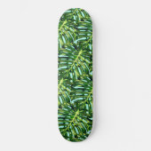Tropical Monstera Blätter Skateboard - Exotic (Vorderseite)