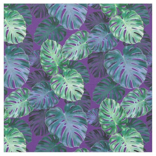 Tropical Monstera Blätter Stoff (Nahaufnahme)