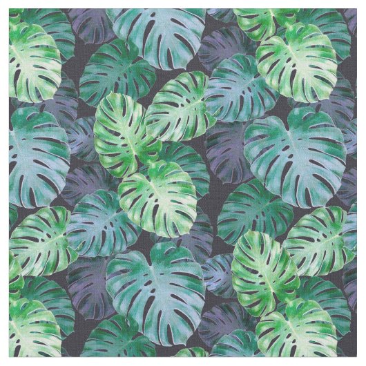 Tropical Monstera Blätter Stoff (Nahaufnahme)
