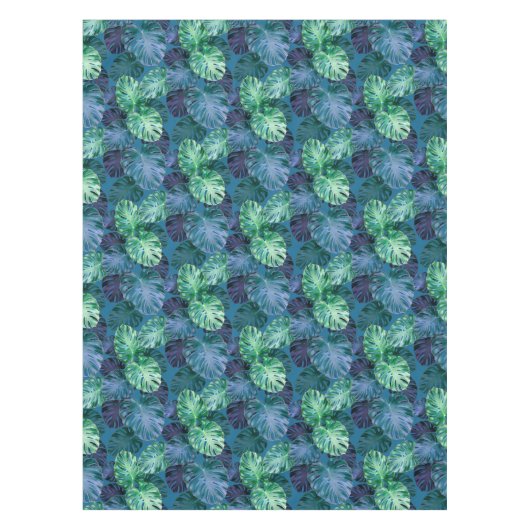 Tropical Monstera Blätter Tablecloth Tischdecke (Vorderseite)