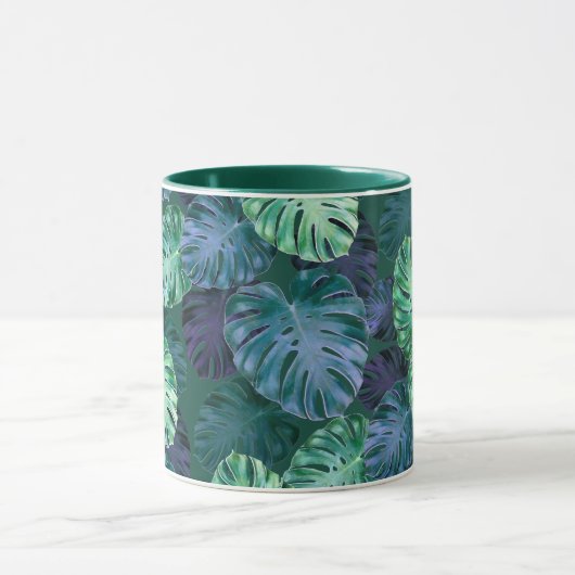 Tropical Monstera Blätter Tasse (Zentrum)