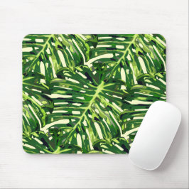 Tropical Monstera Blätter - Urlaub Mousepad