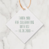 Tropical Monstera Blätter Wedding REAL FOIL Geschenkanhänger (Rückseite)