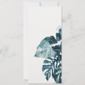 Tropical Monstera Blue Foliage Couples Dusche Einladung (Rückseite)