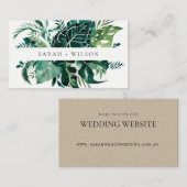 Tropical Monstera Blue Foliage Website-Bus Visitenkarte (Vorne/Hinten)