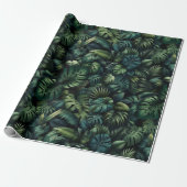 Tropical Monstera Botanical Green Gift Wrap Paper Geschenkpapier (Ungerollt)