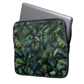 Tropical Monstera Botanical Green Jungle  Laptopschutzhülle (Vorderseite Links)