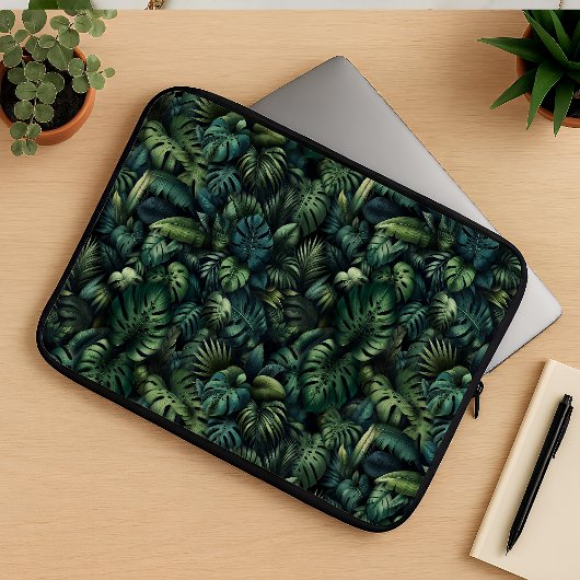 Tropical Monstera Botanical Green Jungle  Laptopschutzhülle