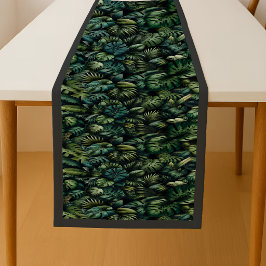 Tropical Monstera Botanical Green Jungle  Mittelgroßer Tischläufer