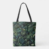 Tropical Monstera Botanical Green Jungle  Tasche (Rückseite)