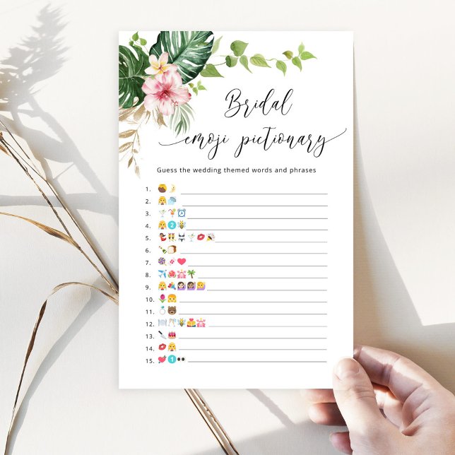 Tropical monstera Brautparty emoji pikant (Von Creator hochgeladen)