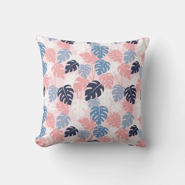 Tropical Monstera Charm Kissen (Vorderseite)