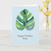 Tropical Monstera customizable Karte (Gelbe Blume)