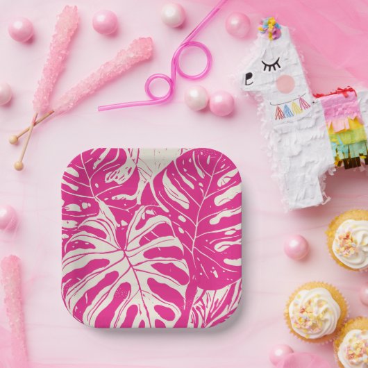 Tropical Monstera entwarf Paper Teller (Party)