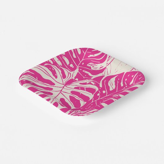 Tropical Monstera entwarf Paper Teller (Gewinkelt)