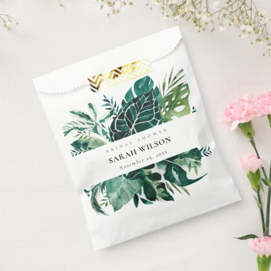 Tropical Monstera Green Foliage Brautparty Geschenktütchen (Versiegelt)