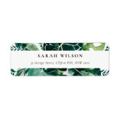 Tropical Monstera Green Foliage Leafy-Adresse (Vorne)