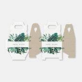 Tropical Monstera Green Foliage Wedding Danke Geschenkschachtel (Ungefaltet)