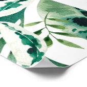 Tropical Monstera Green Foliage Wedding Willkommen Poster (Ecke)