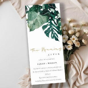 Tropical Monstera Green Folies The Morning After Einladung