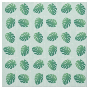 Tropical Monstera Green Leaf Muster Fabric Stoff