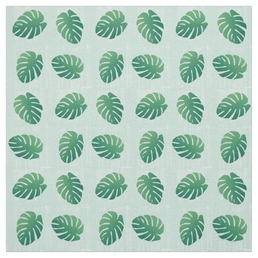 Tropical Monstera Green Leaf Muster Fabric Stoff (Muster)