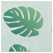 Tropical Monstera Green Leaf Muster Fabric Stoff (Nahaufnahme)