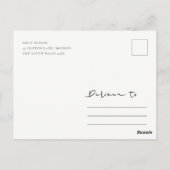 Tropical Monstera Green Leafy Fauna Save the Date Postkarte (Rückseite)