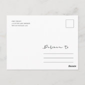 Tropical Monstera Green Leafy Fauna Save the Date Postkarte (Rückseite)