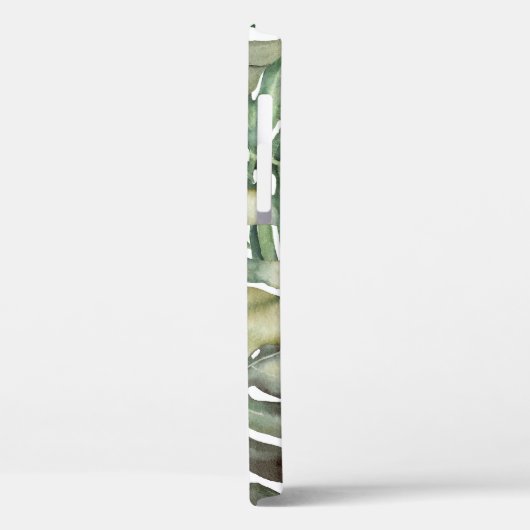 Tropical Monstera Grosse Wasserfarbenmuster Case-Mate iPhone Hülle (Rückseite / Links)