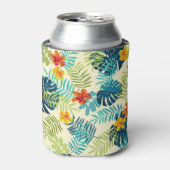 Tropical Monstera Hibiskus Summer Pattern Dosenkühler (Kanne Vorderseite)